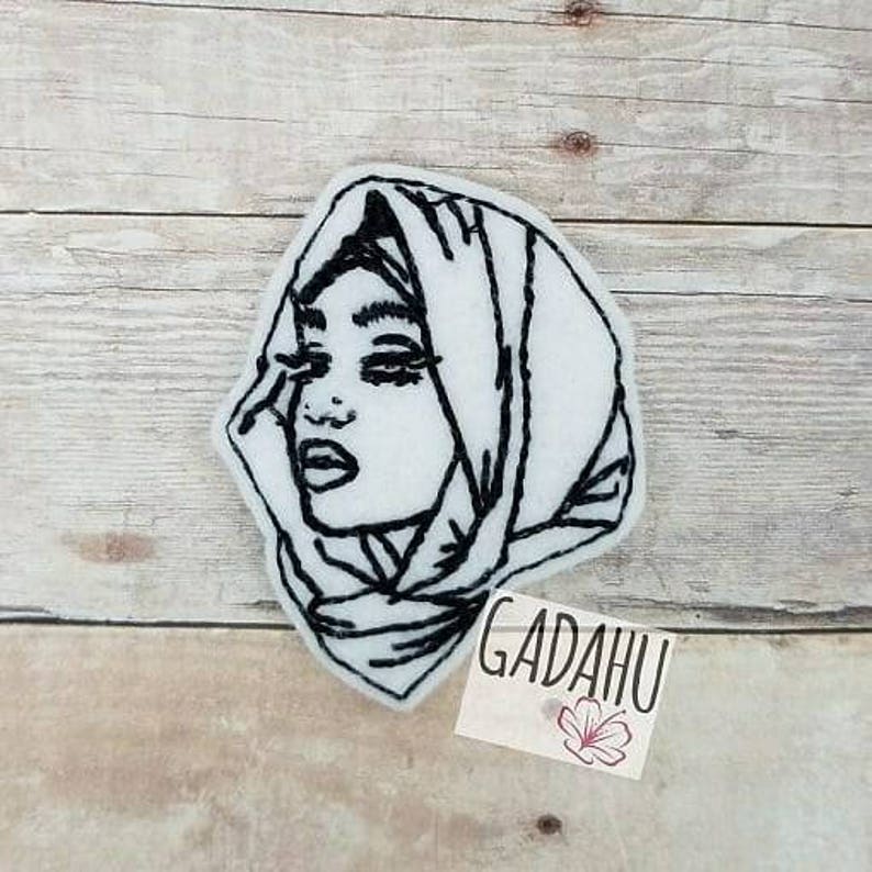 Muslim girl feltie ith jessecmault design file  etsy