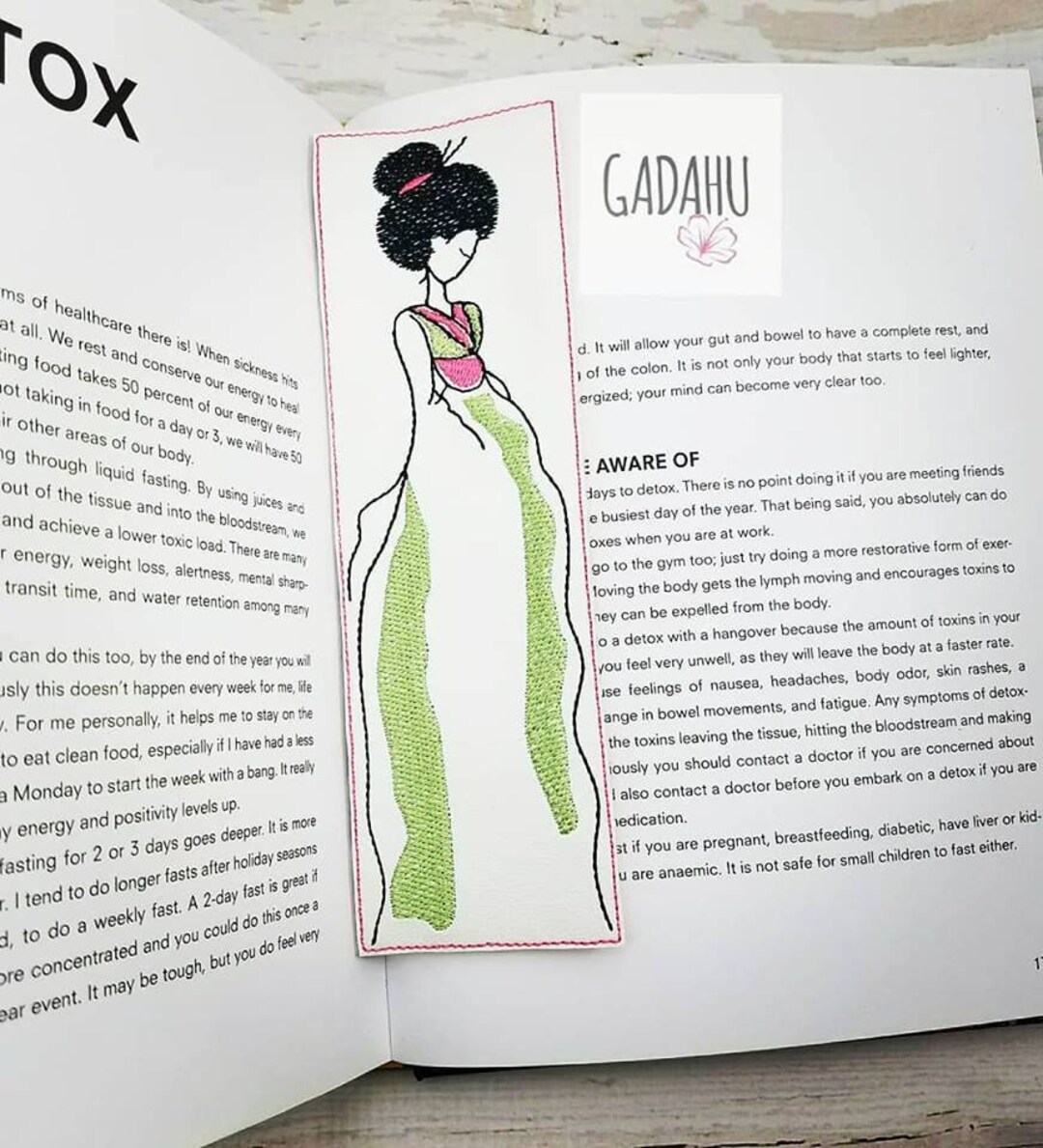 Geisha Bookmark ITH Embroidery Design - Etsy