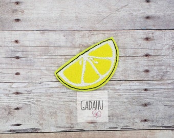 Lemon feltie. Embroidery Design 4x4 hoop Instant Download. Felties