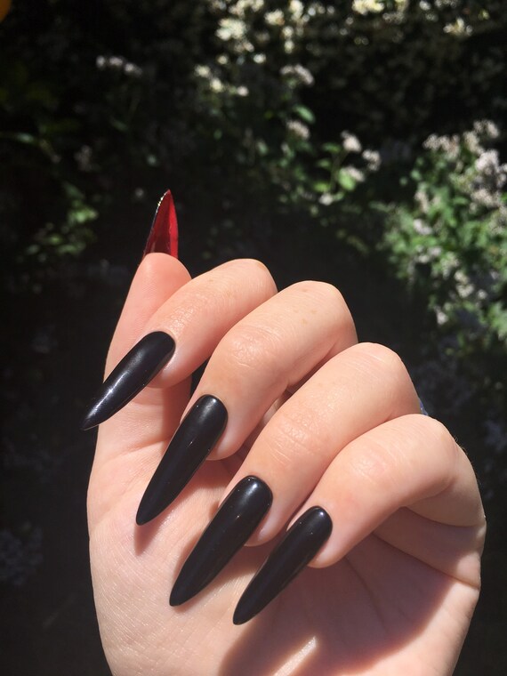 black red bottom nails