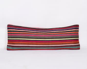 Kelim kussen Primitieve Kussen Sofa Seat Bruin shabby chic kussen gebreid plaid .25x70, 20x28 inc. lange kussensloop. kleurrijke cover