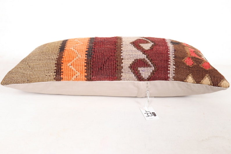Lumbar kilim pillow.60x30 .24x12 inc.Primitive Pillow Sofa Seat Blue shabby chic cushion knitted throw long pillow cover,decorative .
