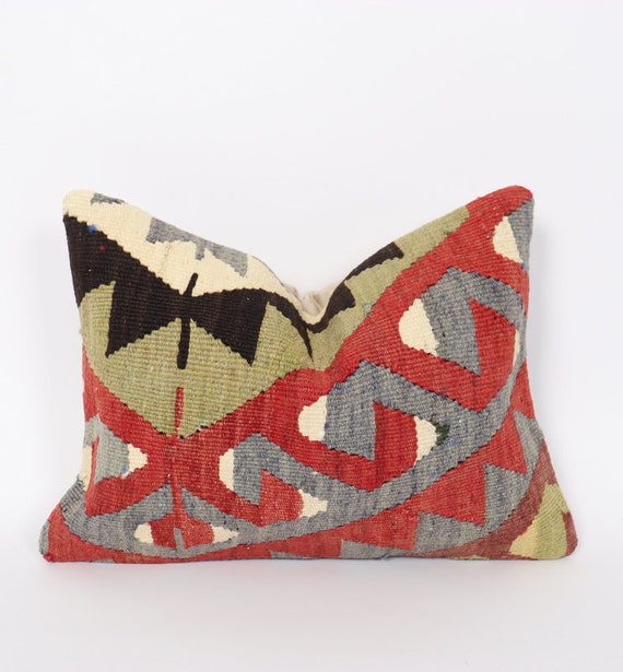 Kilim Pillow, 12x16 inch,Turkish Kilim Pillow, Decorative Kilim Pillow, 40x30 cm Cushion Cover, Vintage Kilim Pillow, Kilim Pillow Case,