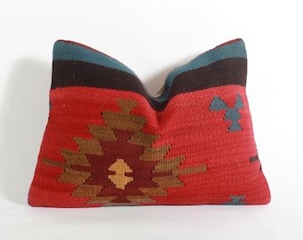 Maison Hecor, 30 x 40 cm, art turc, produits tissés à la main, oreiller décoratif kilim, housse de coussin 40 x 30 cm, articles vintage, taie d'oreiller, salon