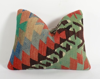 Kilim Pillow, 12x16 inch,Turkish Kilim Pillow, Decorative Kilim Pillow, 40x30 cm Cushion Cover, Vintage Kilim Pillow, Kilim Pillow Case,