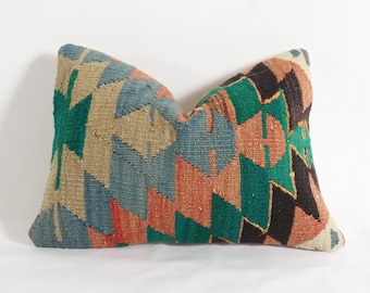 Kelimkussen, 12 x 16 inch, Turks kelimkussen, decoratief kelimkussen, kussenhoes 40 x 30 cm, vintage kelimkussen, kelimkussensloop,