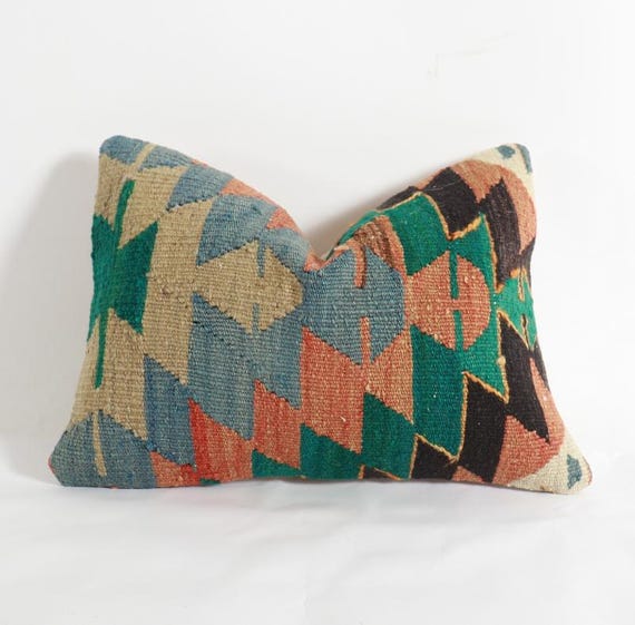 Kilim Pillow, 12x16 inch,Turkish Kilim Pillow, Decorative Kilim Pillow, 40x30 cm Cushion Cover, Vintage Kilim Pillow, Kilim Pillow Case,