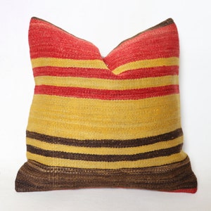 16x16 Kilim, Pillow, Turkish Kilim Pillow, Decorative Kilim Pillow, 40x40 cm Cushion Cover, Vintage Kilim Pillow, Kilim Pillow Case, Pillow