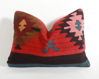 Maison Hecor, 30 x 40 cm, art turc, produits tissés à la main, oreiller décoratif kilim, housse de coussin 40 x 30 cm, articles vintage, taie d'oreiller, salon