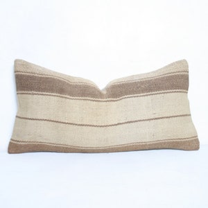 Lumbar kilim pillow.60x30 .24x12 inc.Primitive Pillow Sofa Seat Blue shabby chic cushion knitted throw long pillow cover,decorative .
