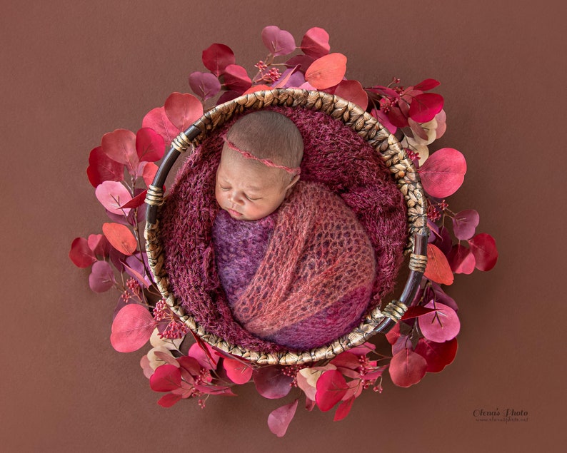 Digital backdrop fall theme newborn photography prop maroon colors backdrop