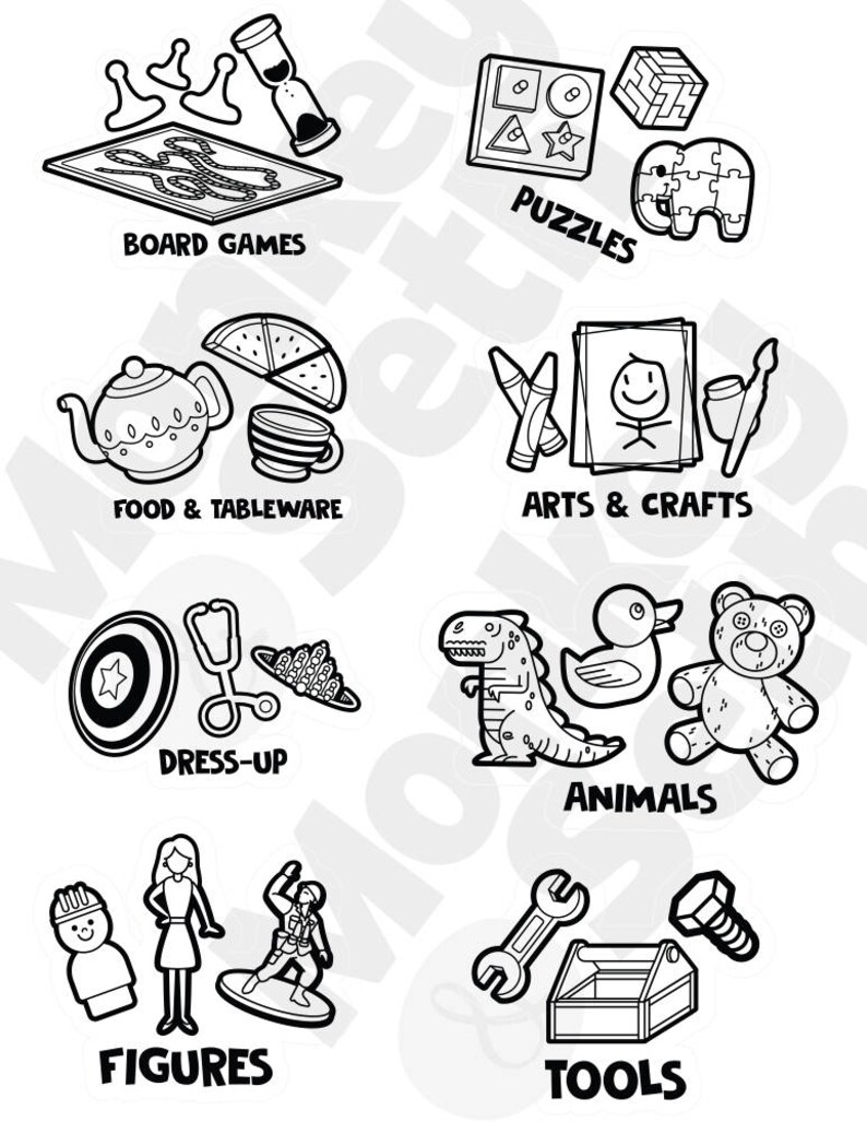 Printable Toy Organization Labels - Stickers for Toy Organizing ...