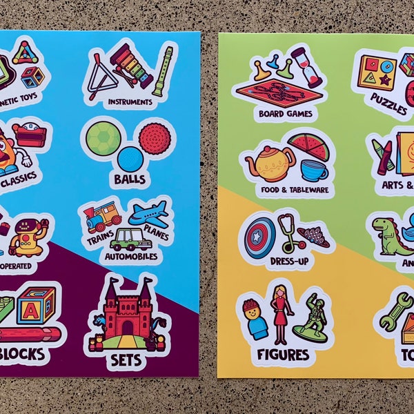 Spielzeug Organisation Etiketten - Vinyl Aufkleber für spielzeugorganisierende - Playroom Organisationsaufkleber