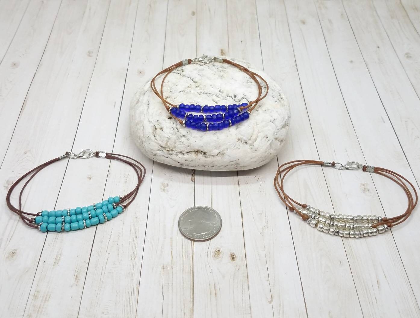 Turquoise Beaded Bracelet Surfer Girl Bracelet Western Etsy