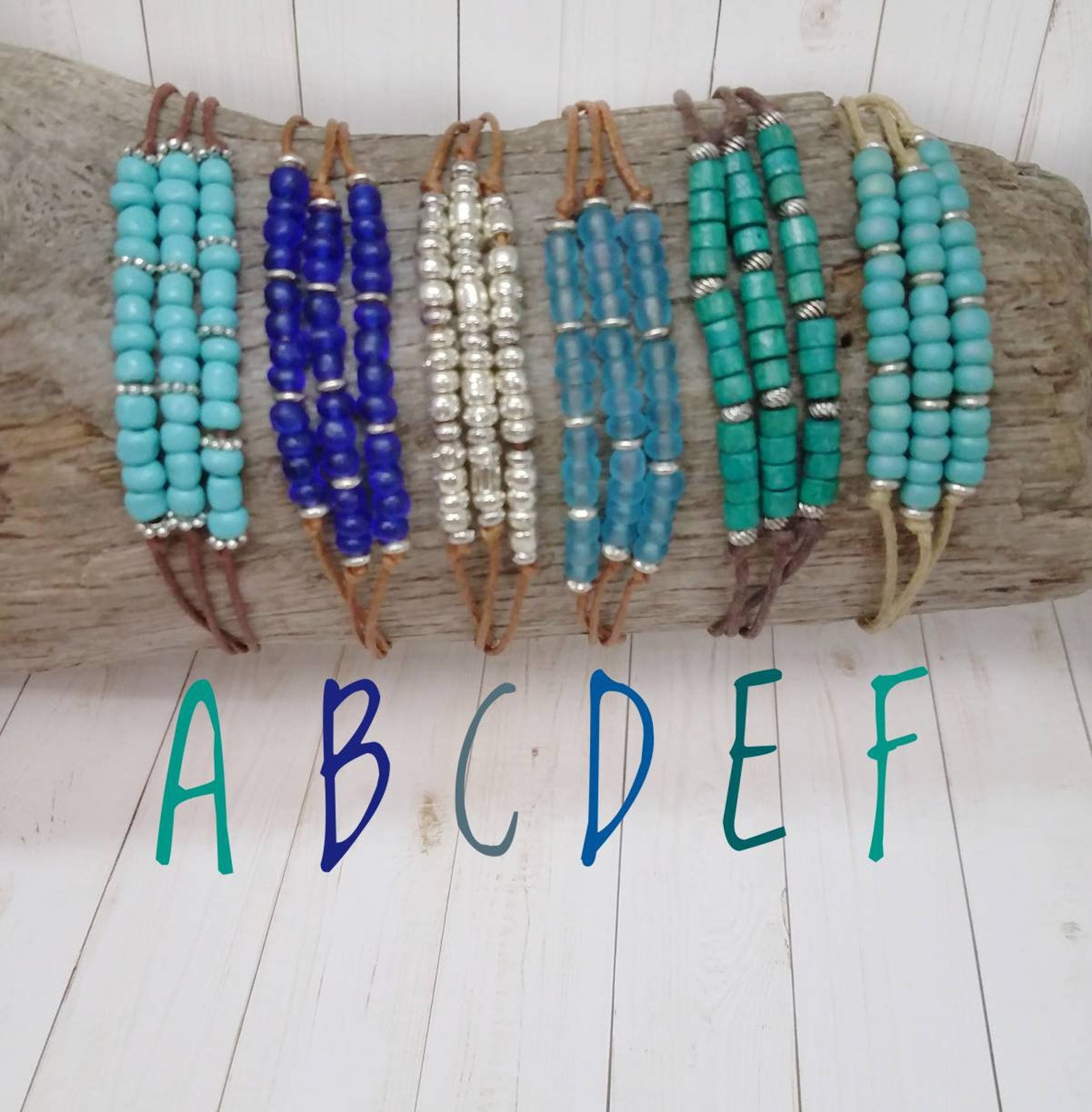 Turquoise Beaded Bracelet Surfer Girl Bracelet Western Etsy