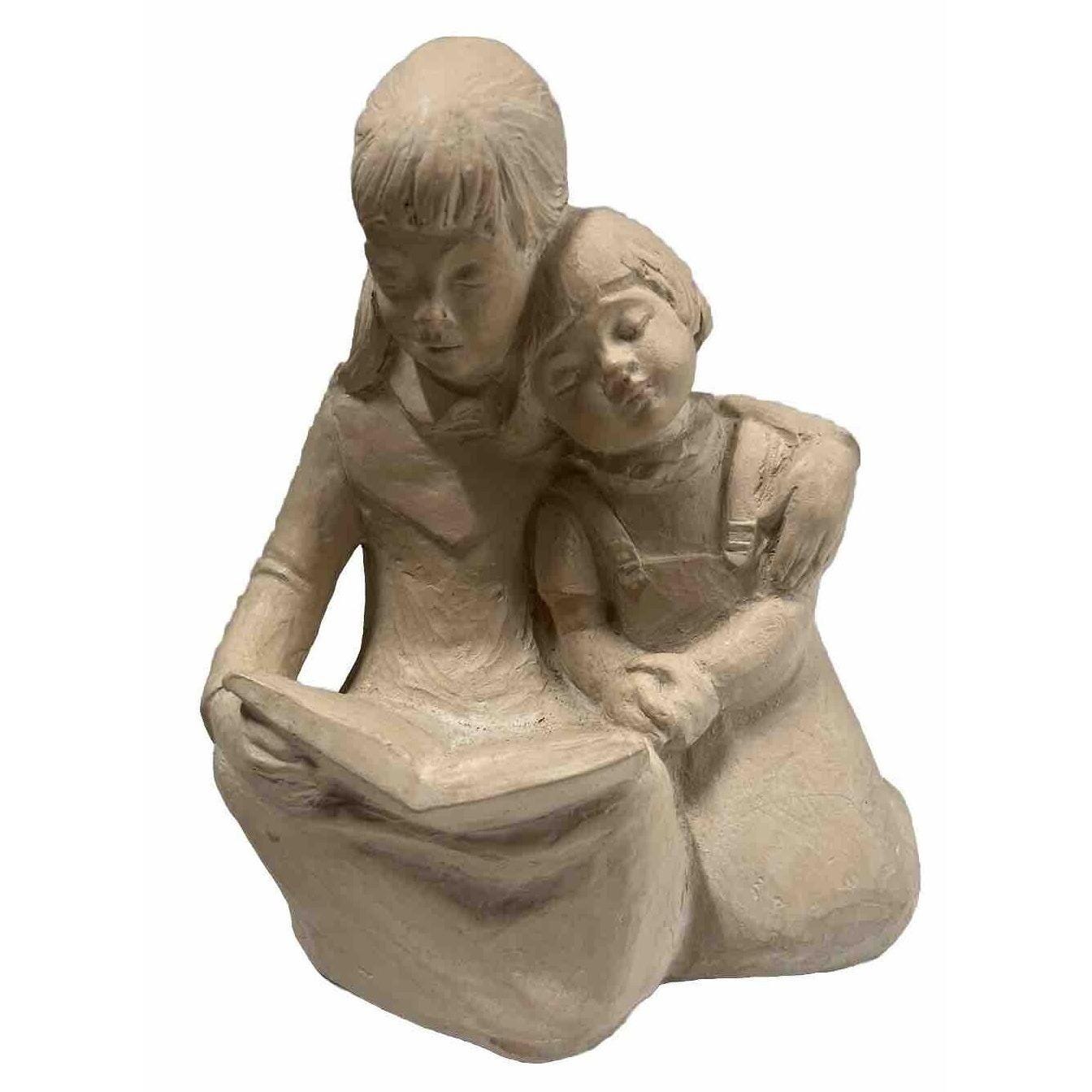 子供の彫刻 本を持つ アンティーク Child reading sculpture - Etsy 日本