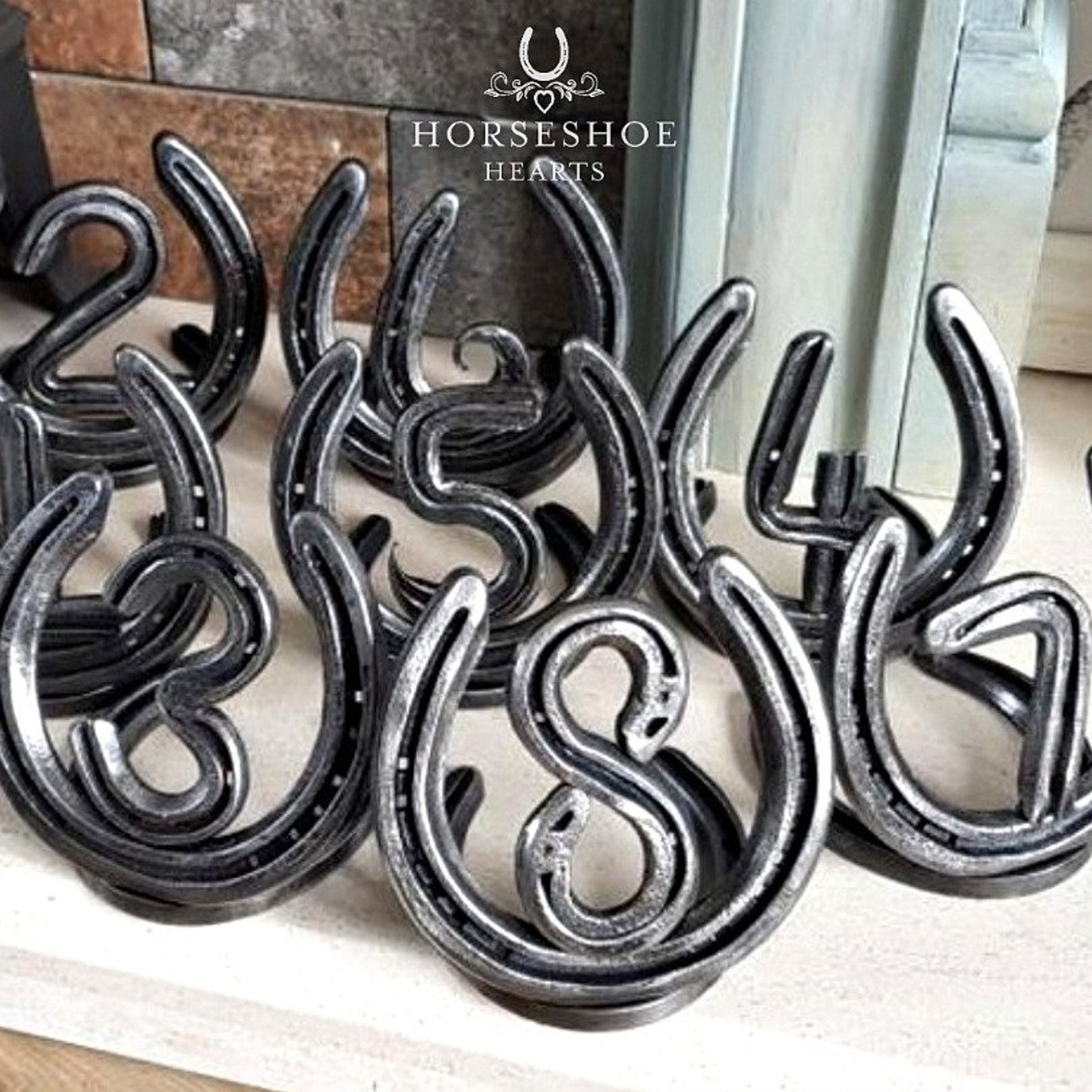 Lucky Horseshoe Table Numbers Wedding Decor Etsy