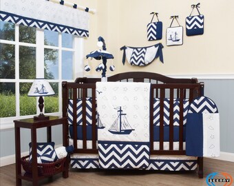 belle nautical crib bedding