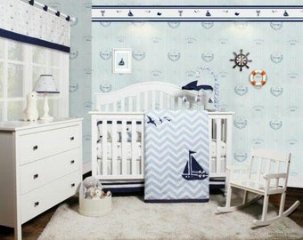Nautical Bedding Etsy