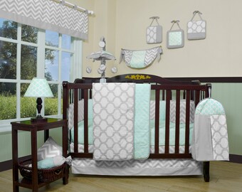mint green cot sheets