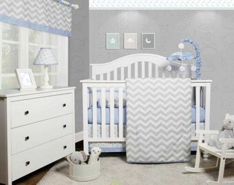 chevron cot bedding