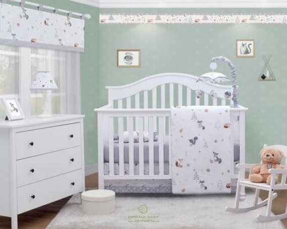 fox crib bedding boy