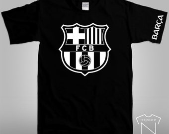 FC Barcelona Official Football Gift Kids Crest Long Sleeve Raglan T-Shirt