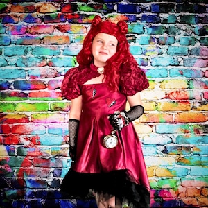 Descendants 4 Rise of Red, Deluxe Fashion Princess Red of Hearts Short Sleeve Dress, Descendants 4 Costume, Rise of Red Inspired Cosplay
