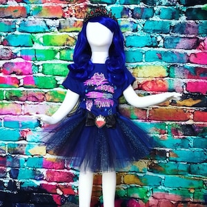 Descendants EVIE Inspired Tutu, Halloween Tutu, Descendants Tutu, Blue Tutu, Evie Costume, Evie Birthday Dress, Evie Birthday Gift