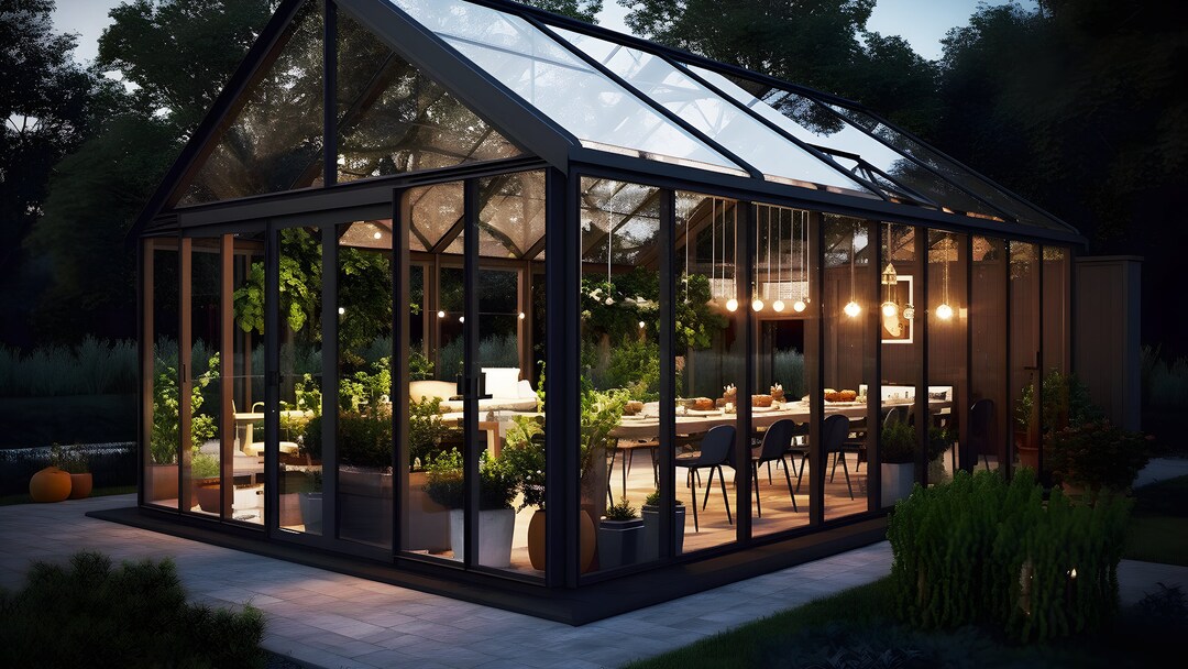 Outdoor Zoom Background/greenhouse Streaming Background/virtual Outdoor