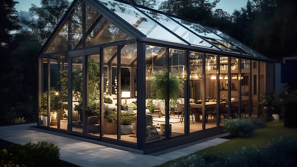 Virtual Background/greenhouse/ Outdoor Virtual Streaming Background