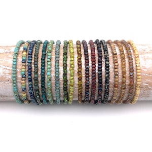 Miyuki Picasso armbandje/ enkelbandje, armband minimalistisch, miyuki armband, kralen enkelbandje, kleine kralen armband afbeelding 1