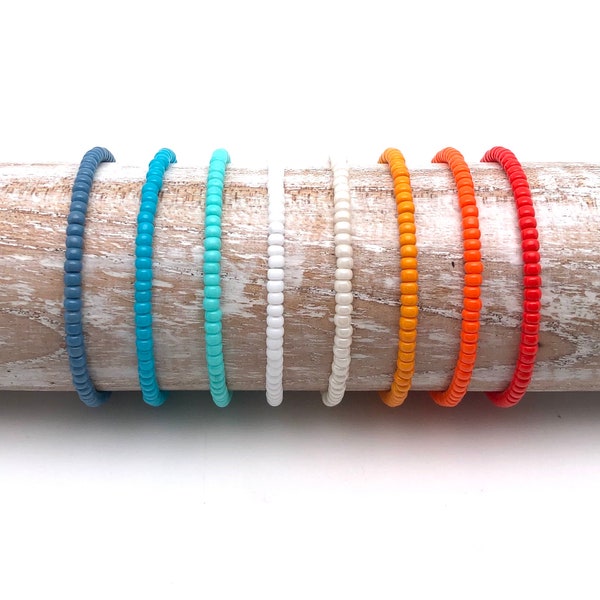 Boho miyuki kralen stretch armband/ enkelband, boho kralen armband/ enkelband, armband minimalistisch, stretch armband