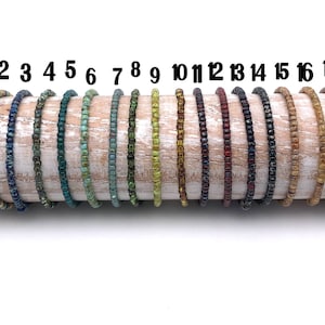 Miyuki Picasso armbandje/ enkelbandje, armband minimalistisch, miyuki armband, kralen enkelbandje, kleine kralen armband afbeelding 5