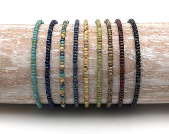 2mm Miyuki Picasso bead stretch bracelet