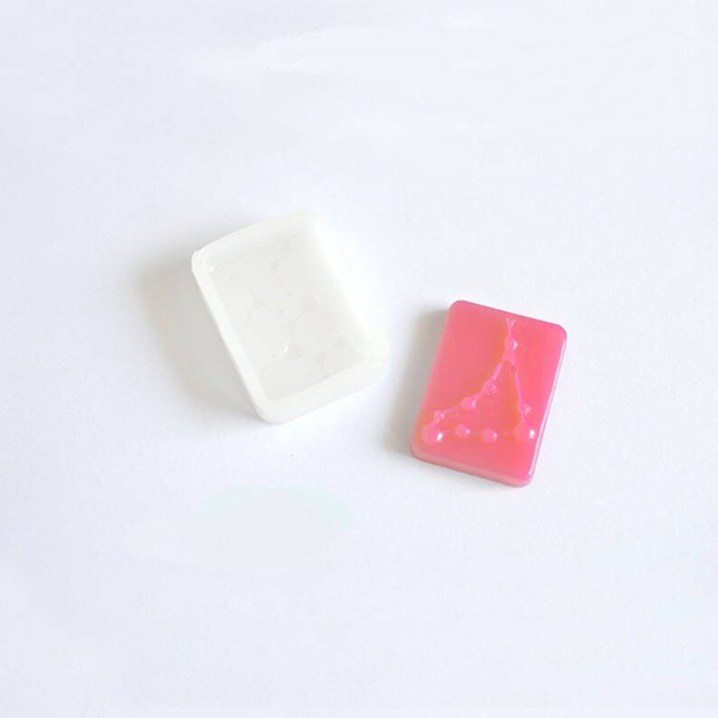 12 Constellations molds,square Pendant molds,Cabochon soft Silicone Mold,UV Resin Transparent Silicone Mold,uv resin mold,casting MD0013GWFS