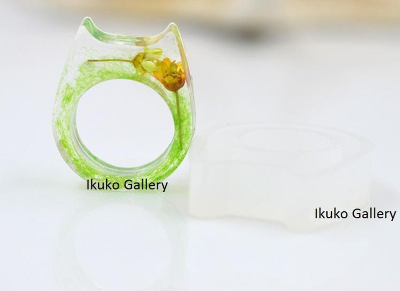 Cat Ring molds,Cabochon soft Silicone Mold,UV Resin Transparent Silicone Mold,resin mold,uv resin mould,casting mold,unicorn mold MD1131RGFS