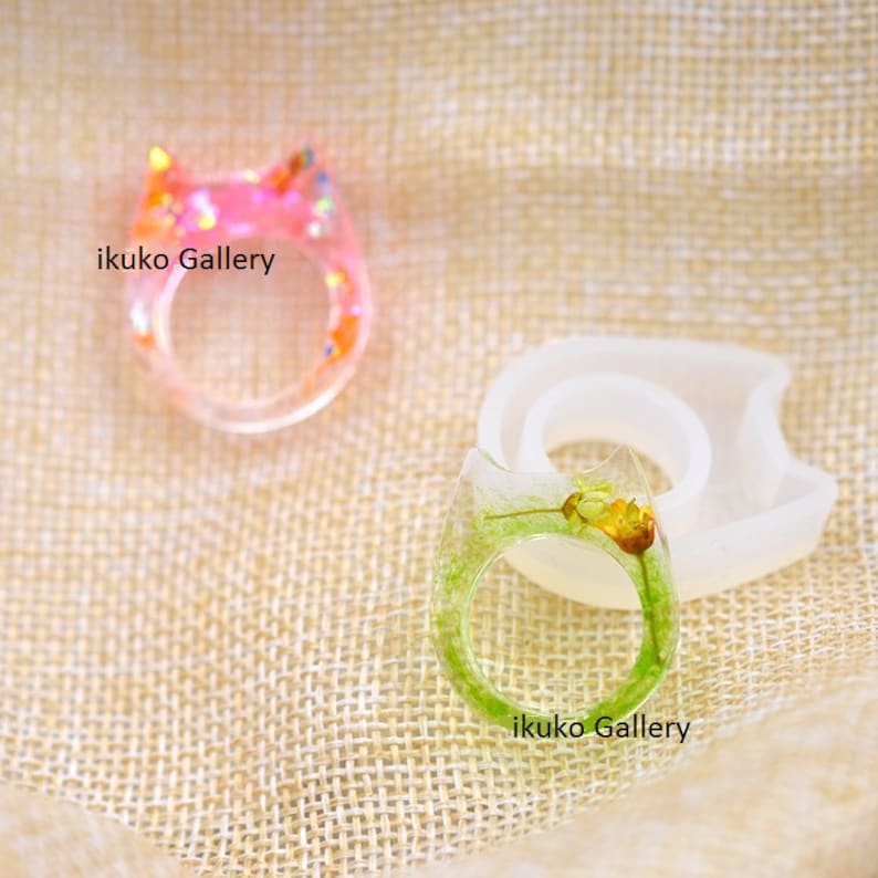 Cat Ring molds,Cabochon soft Silicone Mold,UV Resin Transparent Silicone Mold,resin mold,uv resin mould,casting mold,unicorn mold MD1131RGFS