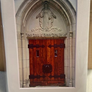 Cathedral Basilica of St. John the Baptist Doors Savannah, Ga 4x6 Photo on 5x7 Mat