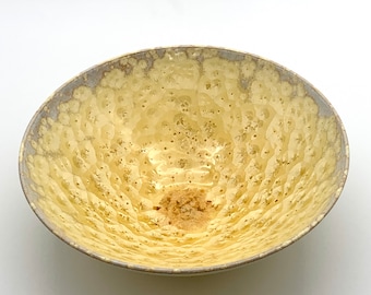 Large Golden Bowl, Hand Thrown on the Potters Wheel