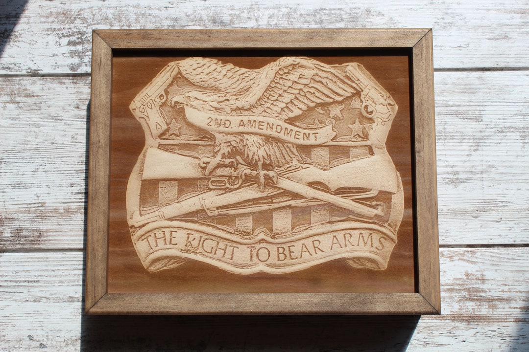 2nd Amendment Engraved Gun Box, Second Amendment Engraved Gun Case