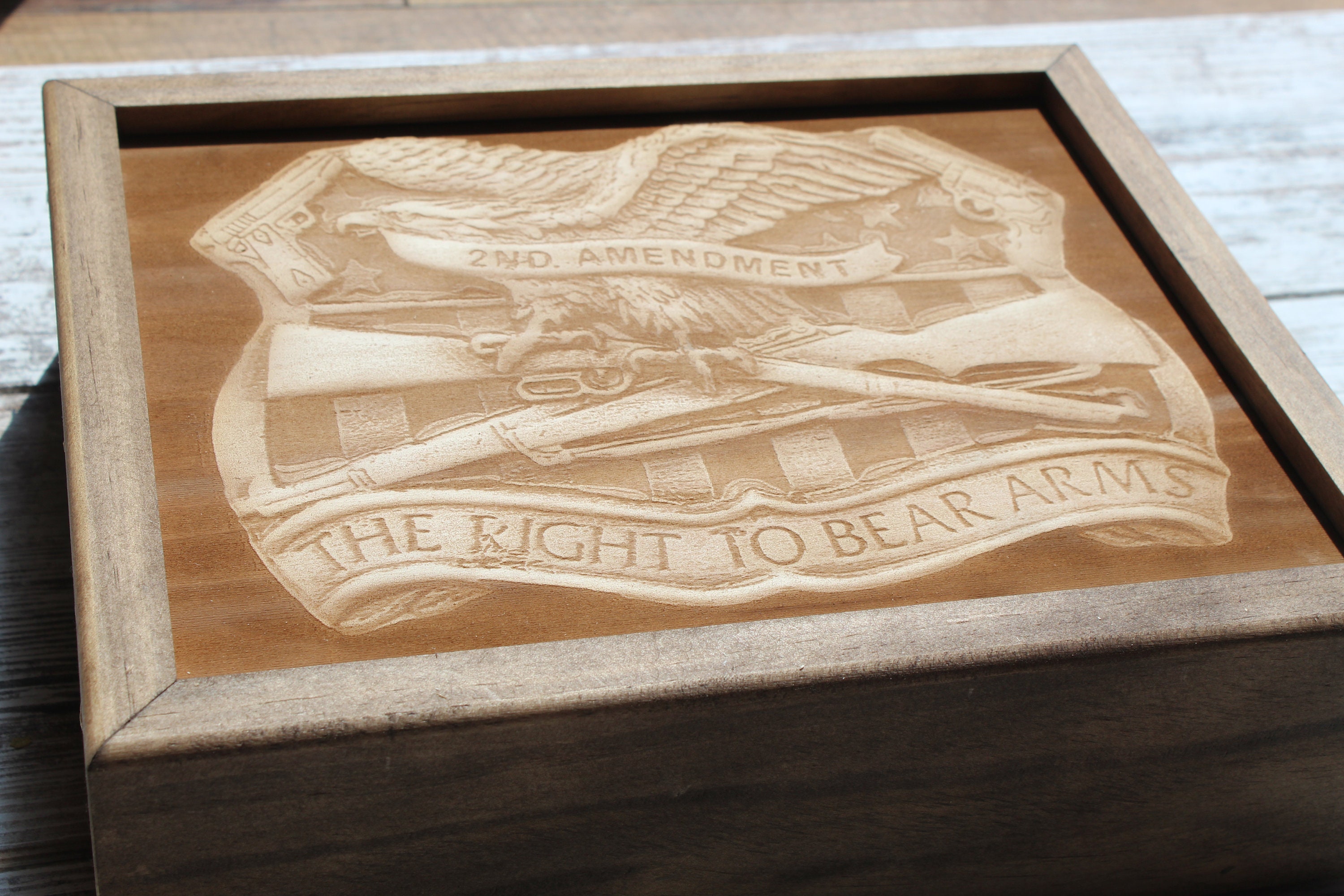 2nd Amendment Engraved Gun Box Second Amendment Engraved Gun Etsy