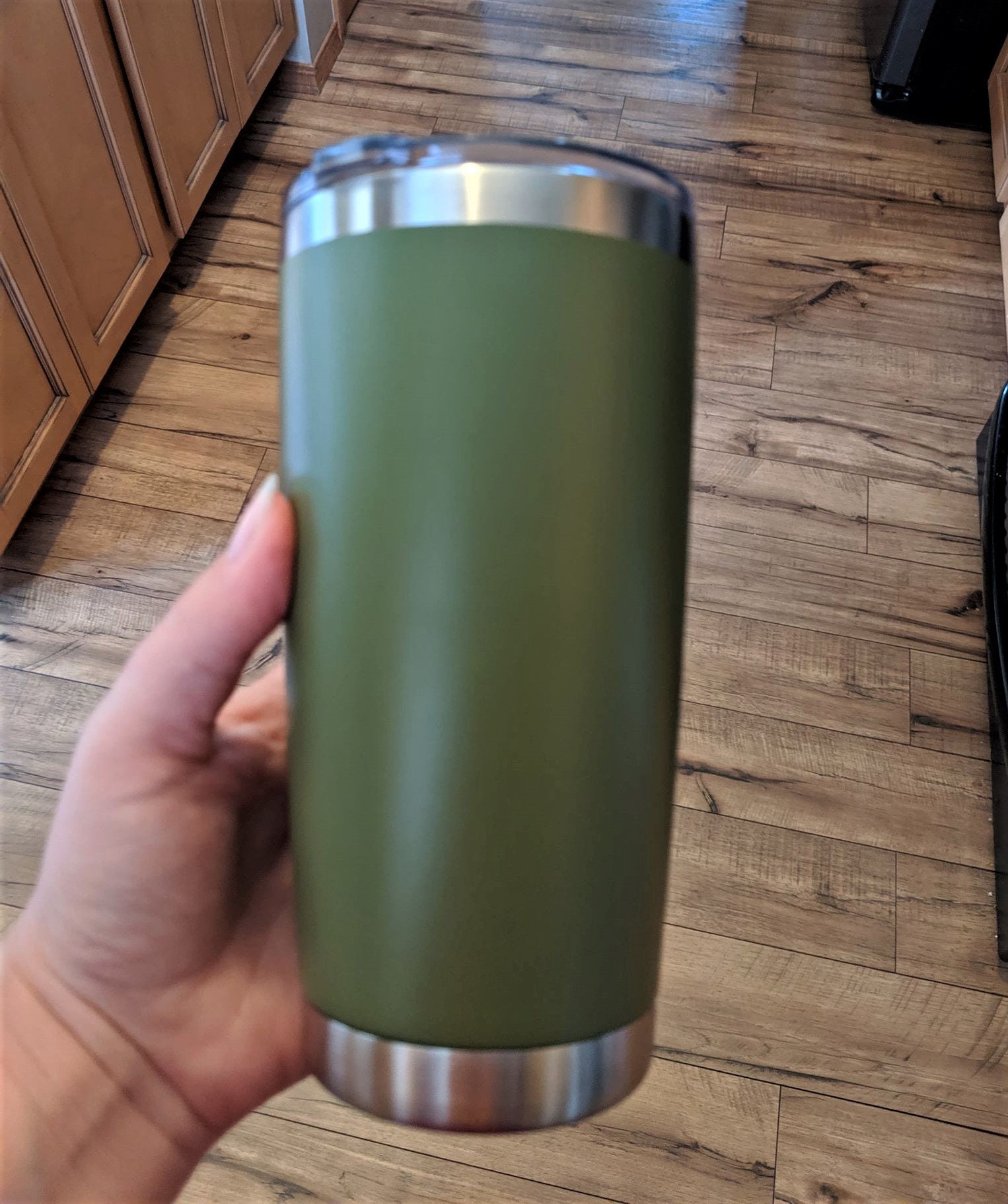 Olive Green Stainless Steel Tumbler Cup for Men