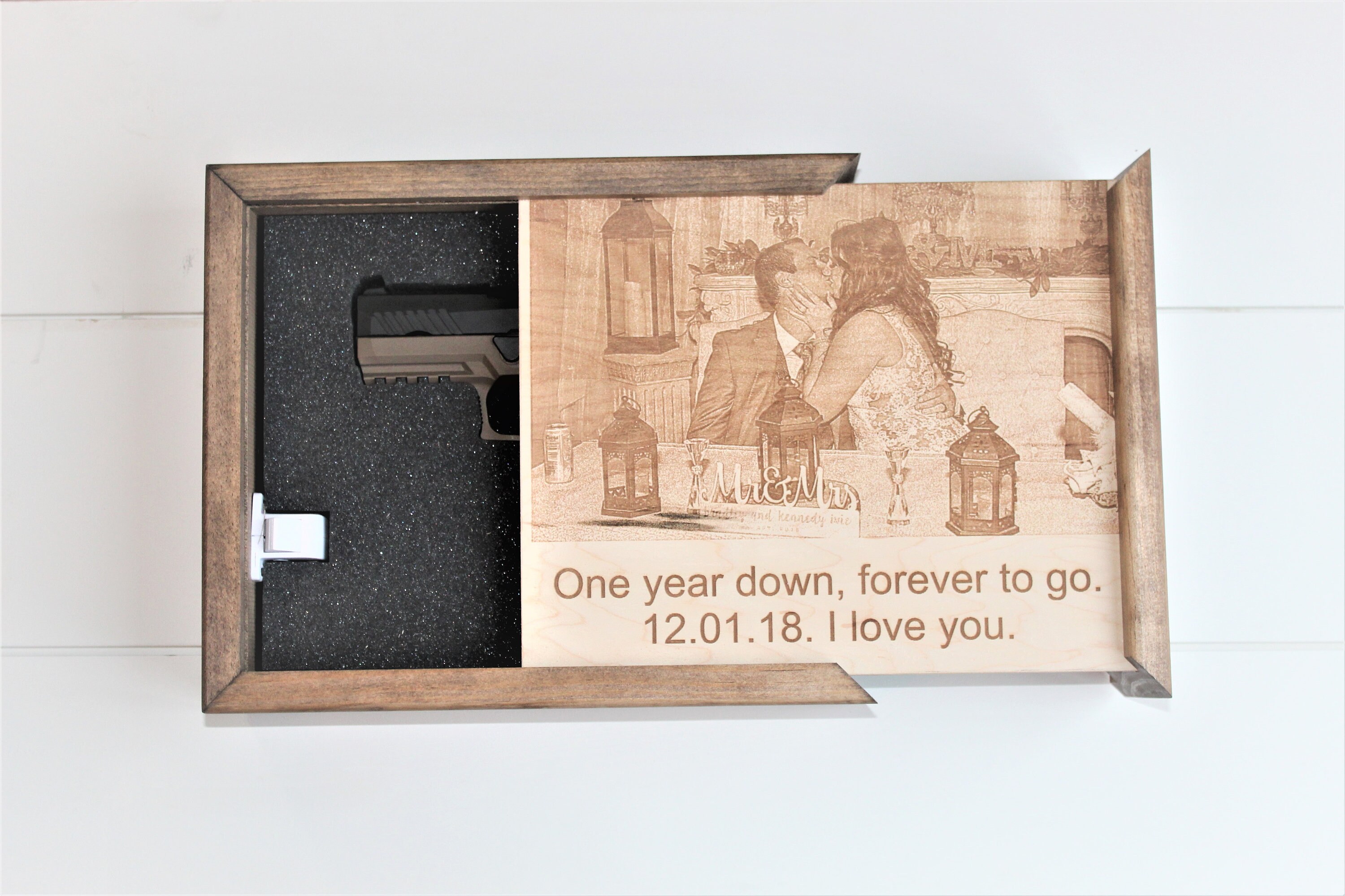 Top seller Engraved wood gun case hidden gun case Etsy