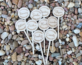 Planter Tags, Custom Wood Plant Markers, Garden Markers, Garden tags, Vegetable tag markers, Herb markers, Garden Stakes, Garden Plant Label