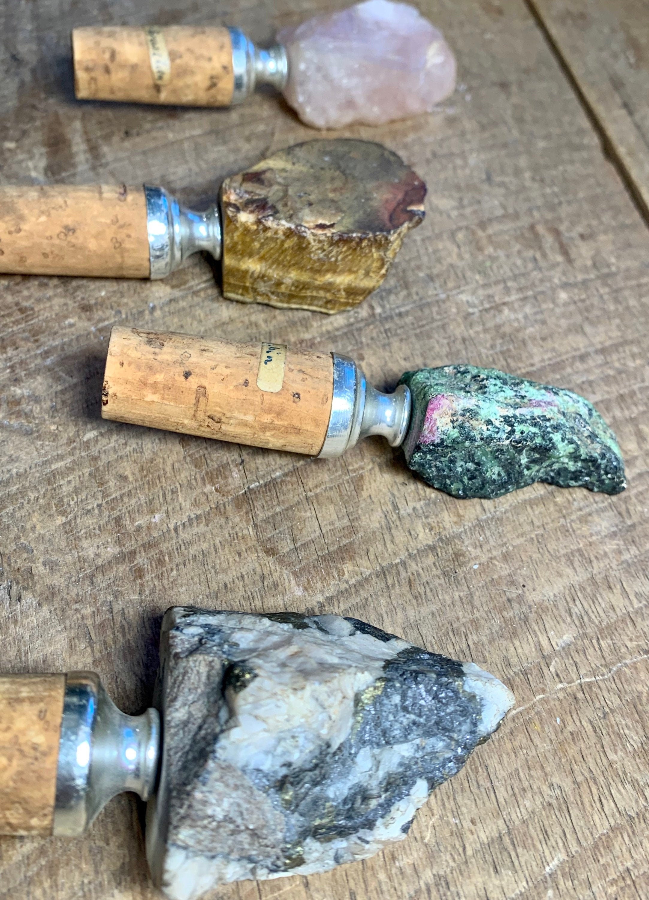 Antique Crystal Bottle Stopper Genuine Vintage Cork Raw Gem Etsy Canada