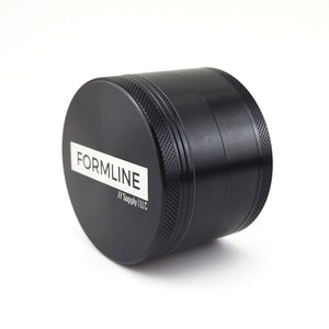 May include: Black metal grinder with the text "FORMLINE // Supply LLC" printed on the side.