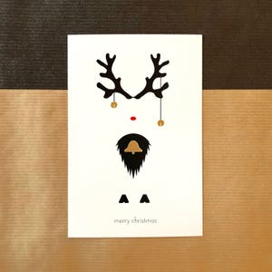Weihnachtskarte - Redes, Glocken, Frohe Weihnachten, Rudolf
