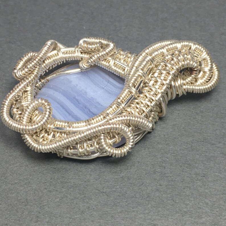 Crazy Lace Blue Agate Pendant,Laughter Crystal
