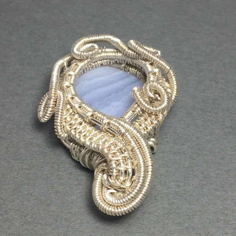 Crazy Lace Blue Agate Pendant,Laughter Crystal